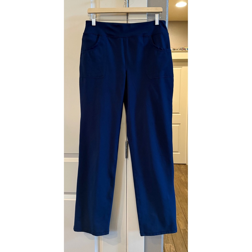 Lands' End Women's Navy Blue Casual Knit M/T (Medium Tall) Straight Leg Pants - Picture 7 of 7